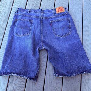 Vintage Levis 569 Shorts Men 42 Loose Baggy Fit Med Wash Jean Denim Jorts Y2K